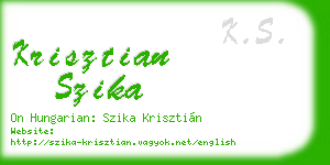 krisztian szika business card